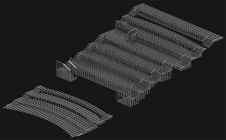 framed stadia seating example 